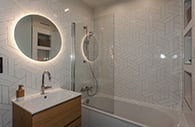 Un appartement de 110m2 entièrement rénové à Levallois - Salle de bain