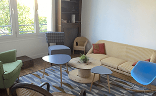 Travaux de rénovation d'un séjour style suédois à Paris
